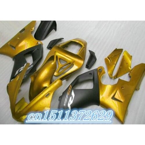 Dor-gold black Fairing for YZF R1 00-01 YZF-R1 2000-2001 YZF1000 1000 YZFR1 00 01 2000 2001 D