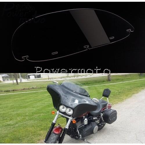 10" Motorcycle Windshield Clear Front Fairing Deflector Batwing Fairing Windscreen for Harley Sportster Softail Dyna Road Glide