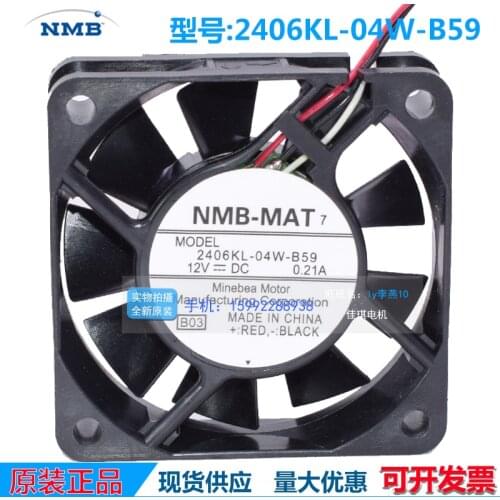 Original NMB 6015 2406KL-04W-B59/B50 projector industrial computer CPU chassis cooling fan