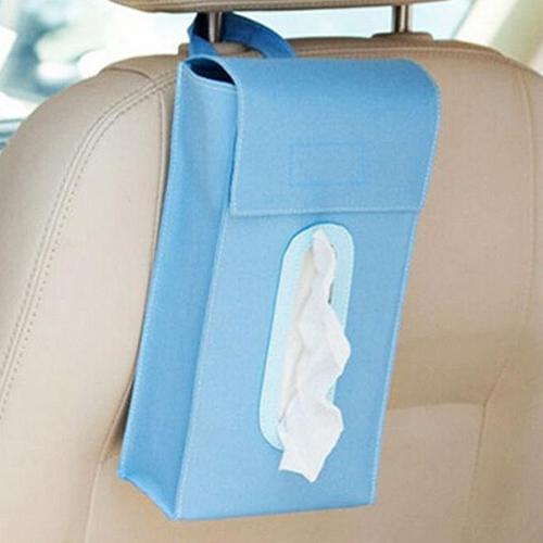 Hanging Cuboid Solid Tissue Box Dispenser Car Home Room Facial Napkin Box Cover Car Accessories