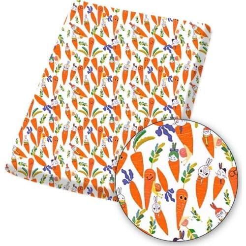 Polyester Cotton Fabric Lapin Dinosaure Carotte Printed Fabric DIY Sewing Home Textile Garment Bag Material 45*145cm/pc 80g