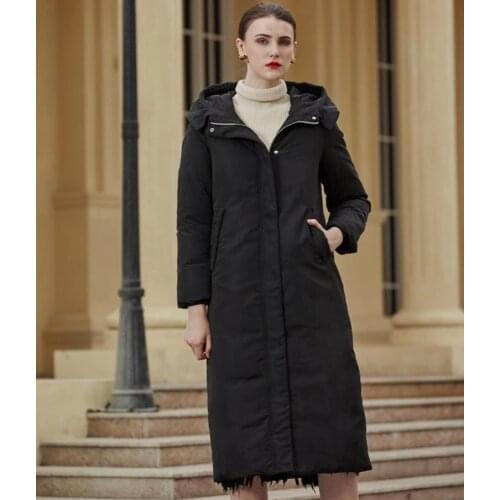 Super long fluffy Duck Down Jacket Women Winter thick Outerwear Coats Female thicker warm hooded Down Parkas F2116 dropshiping