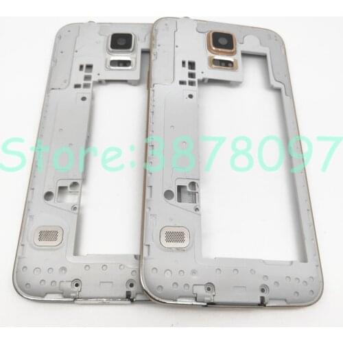 Middle Faceplate Frame For Samsung Galaxy S5 SV G900 I9600 G900F G900H/P Mid Plate LCD Supporting Frame Bezel Housing