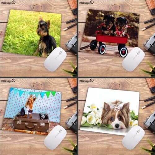 Mairuige Yorkshire Dog Rubber Gaming Mouse Pad Mat Customizable Mouse pad Large Size 20x25cm 25x29cm for gamer & office work