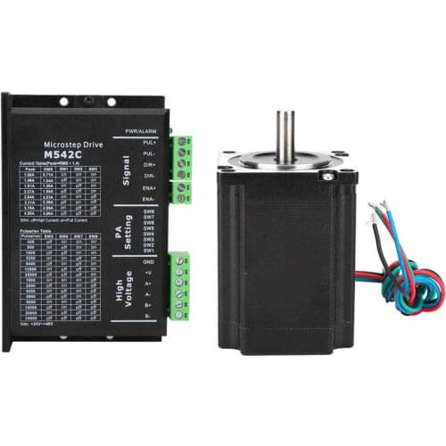 Stepper Driver M542C Stepper Driver 57HS21A Motor Kit for 2-Phase/4-Phase Motor 2.1N.M(NEMA23)