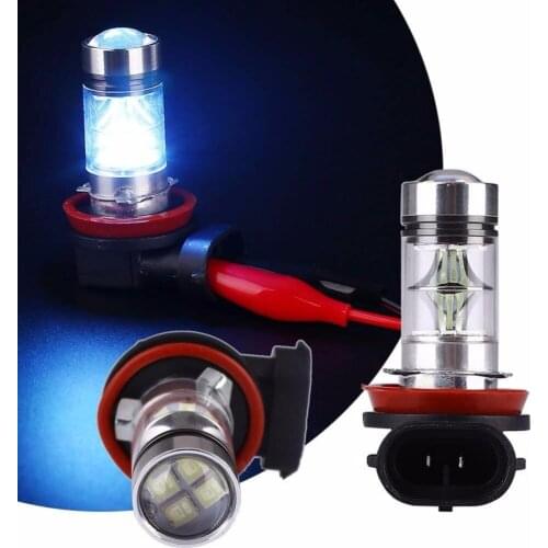 2x 100W H11 H8 9005 9006 H7 H9 H10 H1 LED Fog Driving Light Bulb White 6000K /4300k Yellow/ 10000K Ice Blue w/ Top Projector DRL