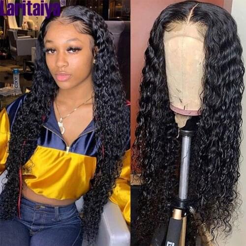 Water Wave Lace Front Wigs Indian Human Hair 13x4 Lace Front Wigs Water Wave 4x4 Lace Closure Wig Curly Wave Short Bob Wigs Full