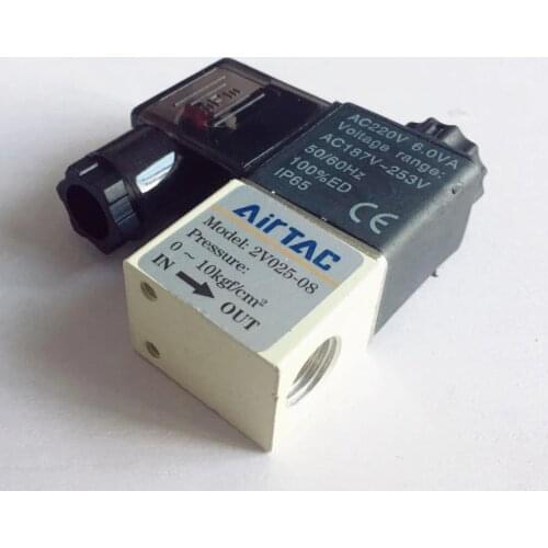 Air Solenoid Valves 2V025-08 2 Position 2 Port 1/4" Normally Closed Pneumatic Control Valve