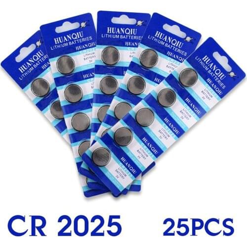 YCDC 3V Lithium Button Coin Cells Batteries 2025 CR2025 BR2025 DL2025 ECR2025 L12 Disposable Batteries for Watch Remote Toy