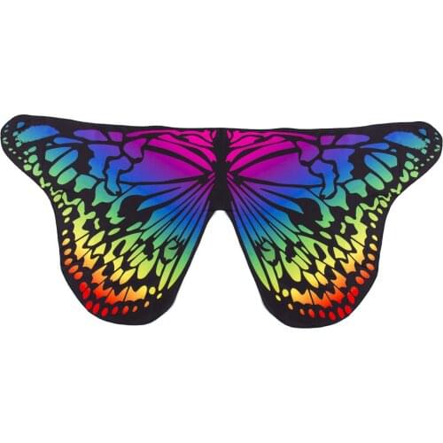 Women Kid Soft Fabric Butterfly Wings Shawl Fairy Nymph Pixie Costume Accessory