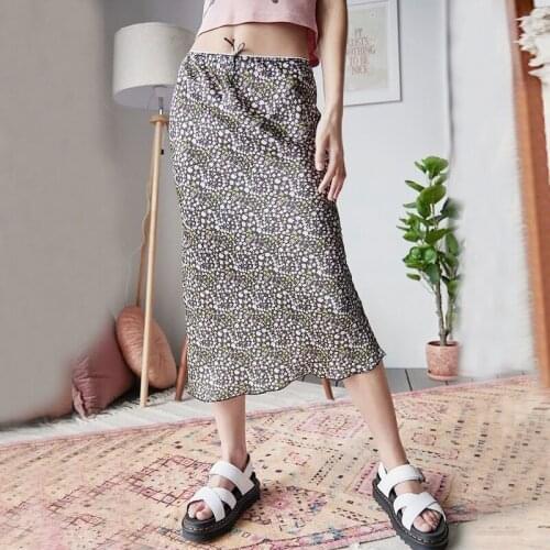 Women Skirt Fashion Print Floral Leisure Elastic High Waist Midi Skirts Boho Y2K Streetwear Harajuku Party Bodycon 90s Skirts