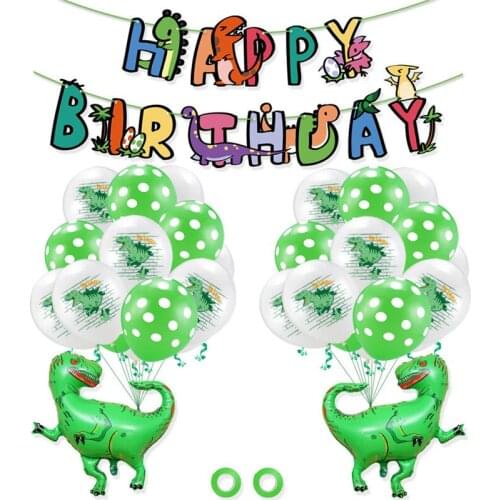 1pc set Jurassic Dinosaur Foil Balloons 12inch Confetti Polka Dot Latex Balloons Happy Birthdays Party Baby Shower Decor Balloon