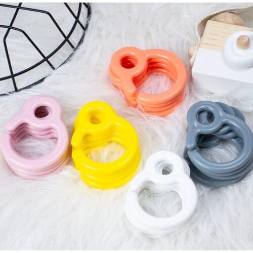 10 PCS Baby Cart Accessories Plastic Teething Ring Links For Baby Stroller Toys Pacifier Hook Diy Dummy Clips Baby Teether