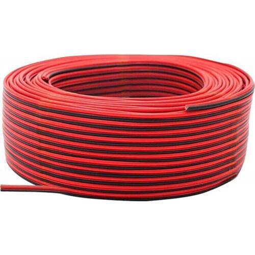 2Pin Wire 100M 22AWG 12V/24V Extension Cord Red And Black 2-Wire Stranded Tinned Copper LED Light Bar Power Cord