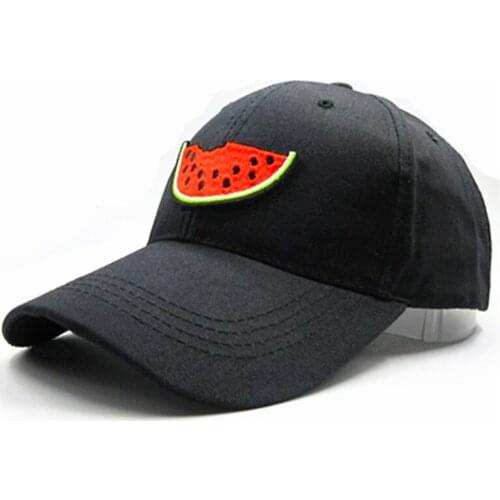 2019 Watermelon Fruit Embroidery Cotton Baseball Cap Hip-hop Cap Adjustable Snapback Hats for Men and Women 225