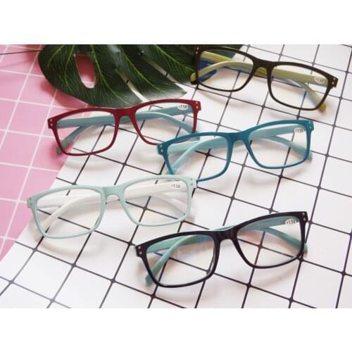 2021 CLC New Blocking Light Reading Glasses Women Men Black Red Fashion Square Anti Blue Glasses 1.5 2.0 2.5 3.0 3.5