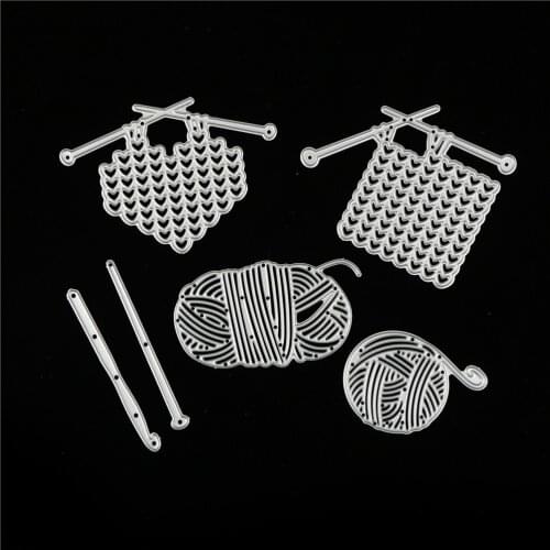 4/6pcs Yarn Ball Sewing Tool Embossing LoveHeart Metal Cutting Dies for Scrapbooking Photo Album Paper Cards Stencils for decor