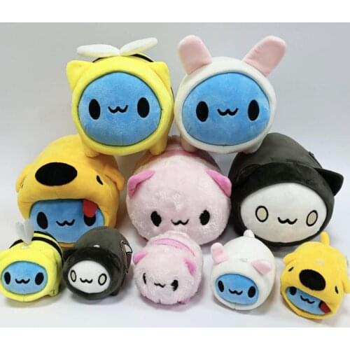 5pcs/set Bugcat Capoo Stuffed Toys Key Chain Disguised Cute Cat Toy Bag Pendant Ornament Plush Cartoon Doll Gifts for Kids