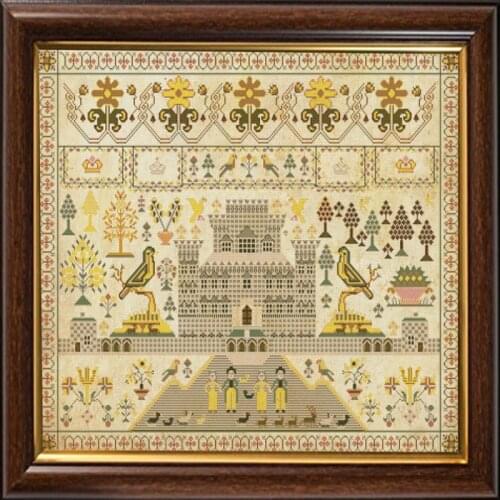 Antique Scottish Sampler 1826 Reproduction Cross Stitch Kit Religious with 100% Cotton Floss & Free Shipping for Customized Gift