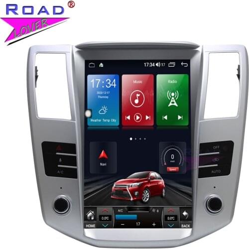 For Lexus RX330 2004-2008 Car Radio Stereo Tape Recorder Tesla Style Auto GPS Navigation Octa Core 6G+128G DSP 12.1" Head Unit