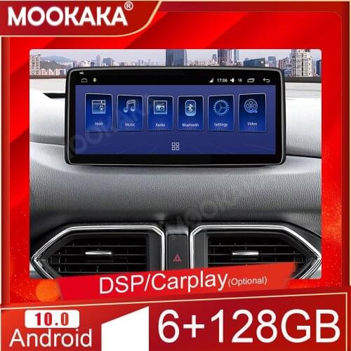6+128GB Android 10 For Mazda Cx-5 2017+ Car Multimedia Player Auto Stereo Tape Recorder Navigation Head Unit Carplay