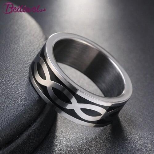 Beiliwol Fashion Women Rings 316L Stainless Steel Men Jewelry Black Drip Female Anel Dropshipping Graduation Gift