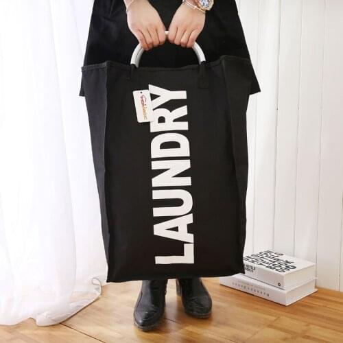 Large Laundry Bag Collapsible Oxford Washing Clothes Laundry Basket Hamper Oxford Washing Storage Bag Hot