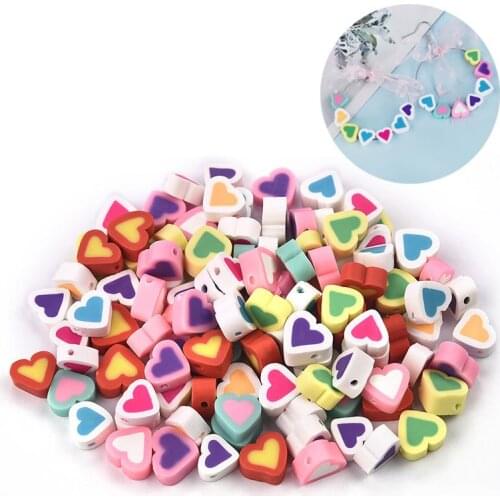 30pcs Fruit Love Mixed Polymer Clay Beads Polymer Clay Spacer Loose Beads For Jewelry Making DIY Necklace Bracelet Accessories