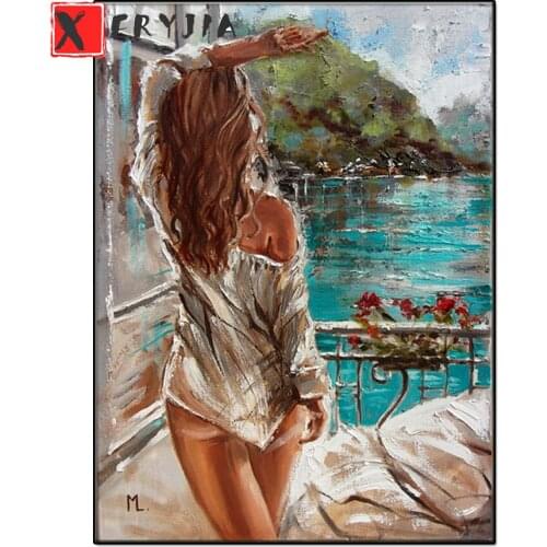 Diy diamond painting Sexy halter beauty rhinestone mosaic cross stitch 5d embroidery kits full square round drill home decor