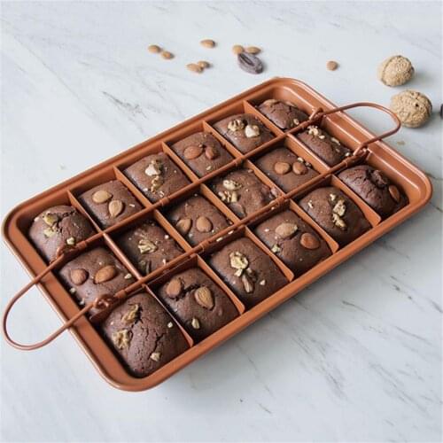 Cake Mold High Temperature Resistant Easy to Clean Square Lattices Brownie Oven Baking Pan DIY Dessert House Kitchen Supplies