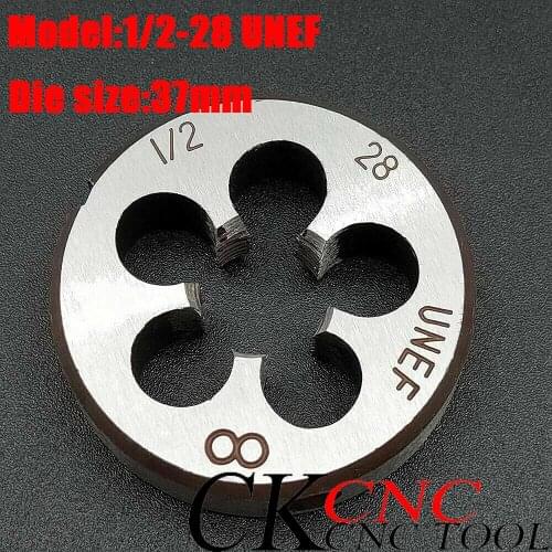 HSS 1pcs 1/2-28 UNEF Hand Tap and 1pcs 1/2-28 UNEF HSS Right Hand Dies Threading 1/2"-28UNEF Superior qualit