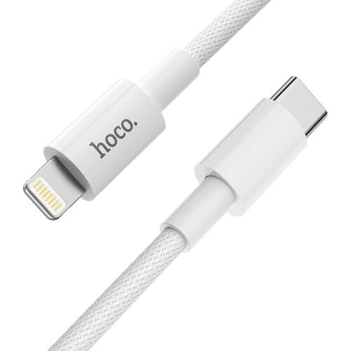 HOCO PD Type C to Lighting Cable For iPhone 12 Pro Xs Max X XR Macbook 20W PD 3A Fast Charging Sync data cord Elbow USB C Cable