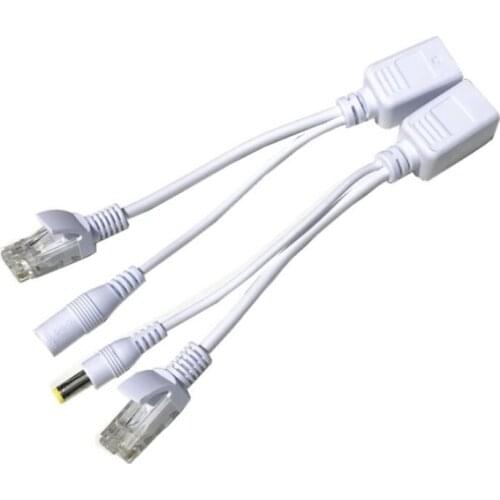 Cable Passive Power Over Ethernet Adapter Poe Splitter Injector Supply Module 12-48v For Ip Camera