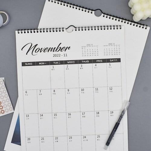 Winter Style Creative 2022 Wall Calendar Simple Hanging Calendar-4 Style 43*29cm Daily Scheduler Planner Yearly Agenda Organizer