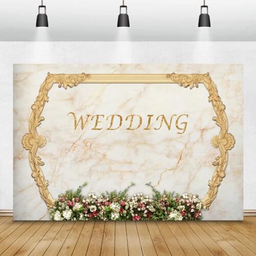Laeacco Wedding Flower Marriage Marble Photography Backdrop Texture Abstract Customized Poster Birthday Party Decor Background