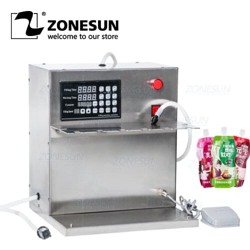 ZONESUN DFGB Self-priming Beverage Bag Filling Machine Compact Precise Numerical Digital Control Liquid Filling Machine