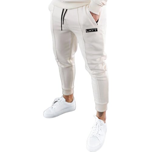 Mens Joggers Tracksuit Pants Ropa Hombre Fitness Workout Sweatpants Cotton Full Length Casual Trousers Black Beige Pencil Pants