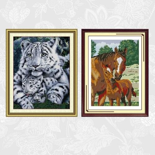 Mom and sons deep love Counted Cross Stitch kit Sale Aida Embroidery Set DIY Handmade Home Decoration Crafts