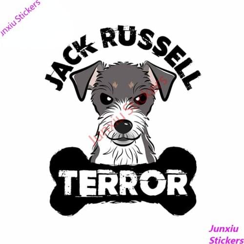 Jack Russell Terrier Dog Cartoon Animals Car Stickers Fashion Waterproof Sticker DIY Occlusion Scratch Decals Decoration PVC13cm