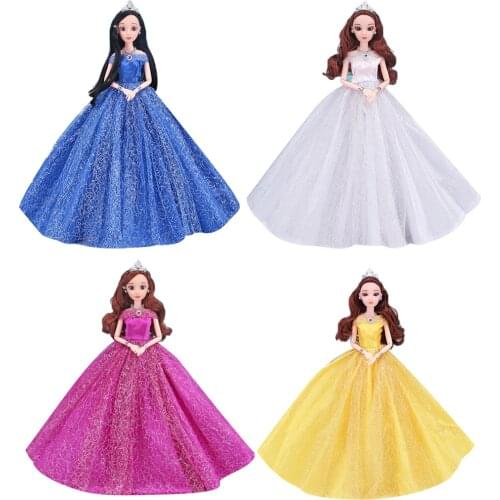NK One Pcs 2021 Princess Wedding Dress Noble Party Gown For Barbie Doll Fashion Design Outfit Best Gift For Girl' Doll JJ