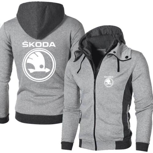 2021 New Spring Autumn Mens Skoda Logo Hoodies Outdoor Casual Male Jackets Warm High Quality Harajuku Sweatshirts