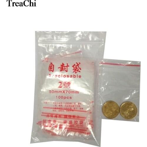 Wholesale 100Pcs 6C Transparent PE Zip Lock Domestic Coin Food Card Gift Packaging Bags DIY Beads Jewelry Storage Bags