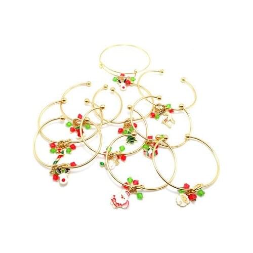 Christmas Charm Bangles Fashion Woman Bow-knot Bracelet For Girls Party Luxury Jewelry Gifts