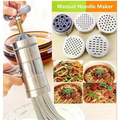 Stainless Steel Manual Pasta Machine Noodle Maker Mould Pasta Spaghetti Press Machine Household Pressing Machine