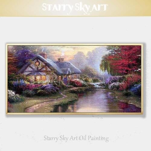 Top Artist Hand-painted High Quality Europe Landscape Thomas Landscape Oil Painting on Canvas Luxury Wall Landscape Oil Painting