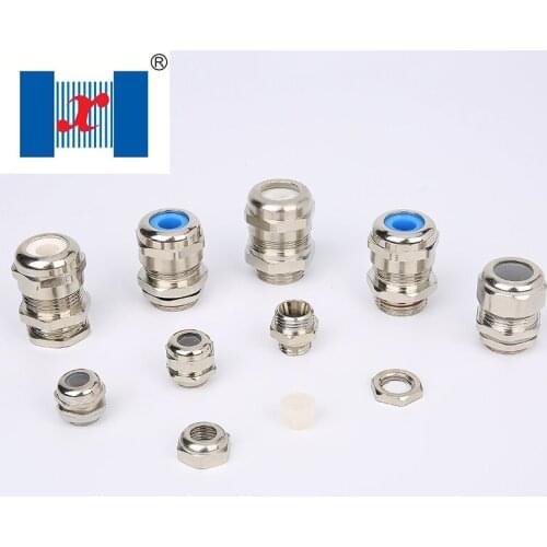 20 PCS Thermowell Nipple High Temperature Resistance PG7 3-7mm Nickel Plated Metal Cable Gland Silicone Seal IP68