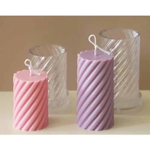 Spiral cylinder Acrylic Candle Mold Supplies DIY Aromatherapy ircular Spiral Plastic Mold Scented Candle Mold Handmade Tools