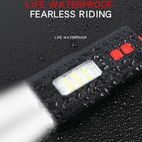 4000 MAH Bicycle Light Waterproof Glow Blue Mountain Bike Cycling Headlights Multiple Flash Modes Multi-Functional Riding Light