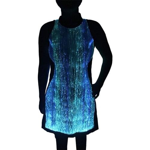 LED RGB New Years Gift Glow in The Dark Birthday Party Dress Elegant Evening Dance Wear Music Festival Clothing