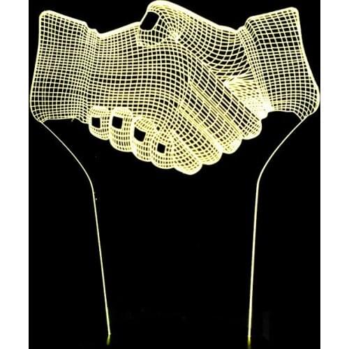 Hand Gesture 3d Night 3d Lamp Shake Touch Switch Vision Stereo Led Usb Desk Lamp Power Supply Table Lamp For Bedroom